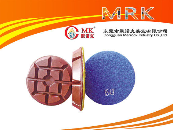 3 Inch Hard Diamond Marble / Granite Stone Polishing Pads 12.5mm Thick